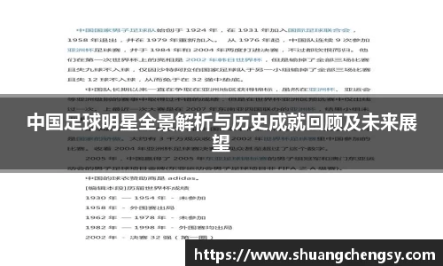 中国足球明星全景解析与历史成就回顾及未来展望